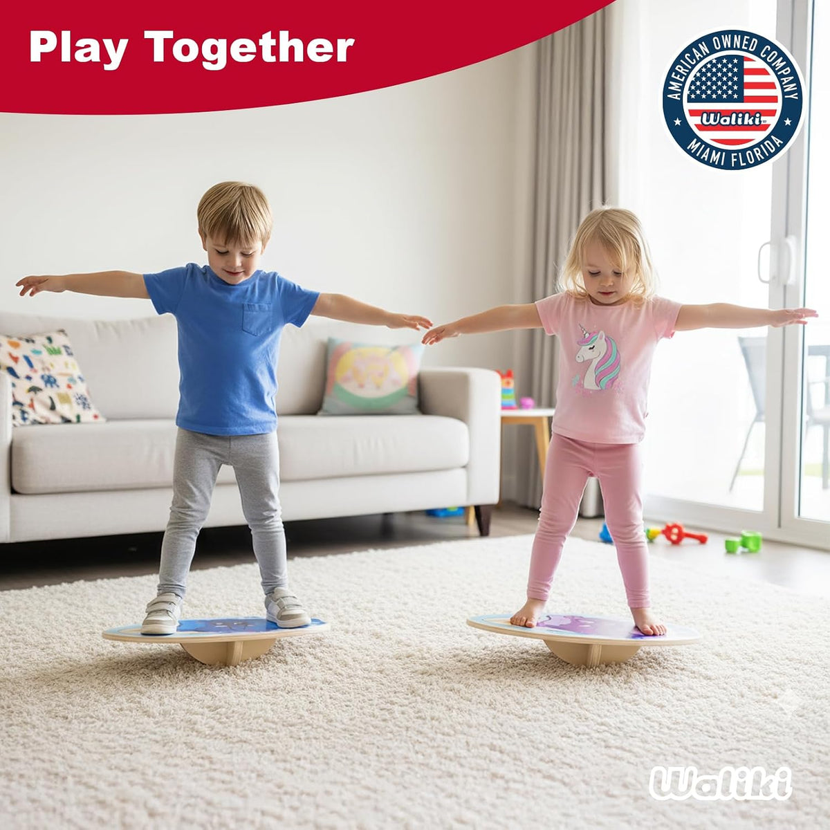 Wood Balance Board | Ages 3-8 | Toddlers and Kids