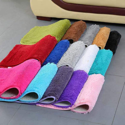 Bathroom Rug Set of 3 Bath Mats Bath Set Bathroom Rugs Soft Anti Slip Soft Mats U-Shaped Contour Toilet Rug Bathmat and Toilet Lid Cover Deep Pink
