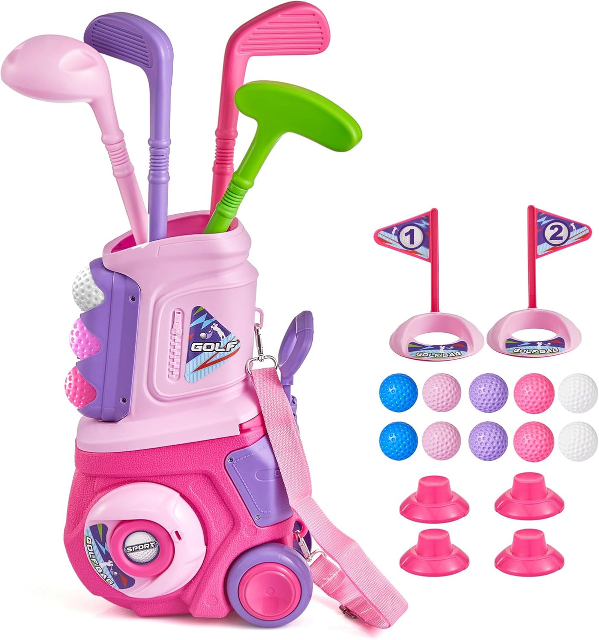 22 Pcs Toddler Golf Clubs Set, Kids Golf Toys, Birthday Gift Boys Girls