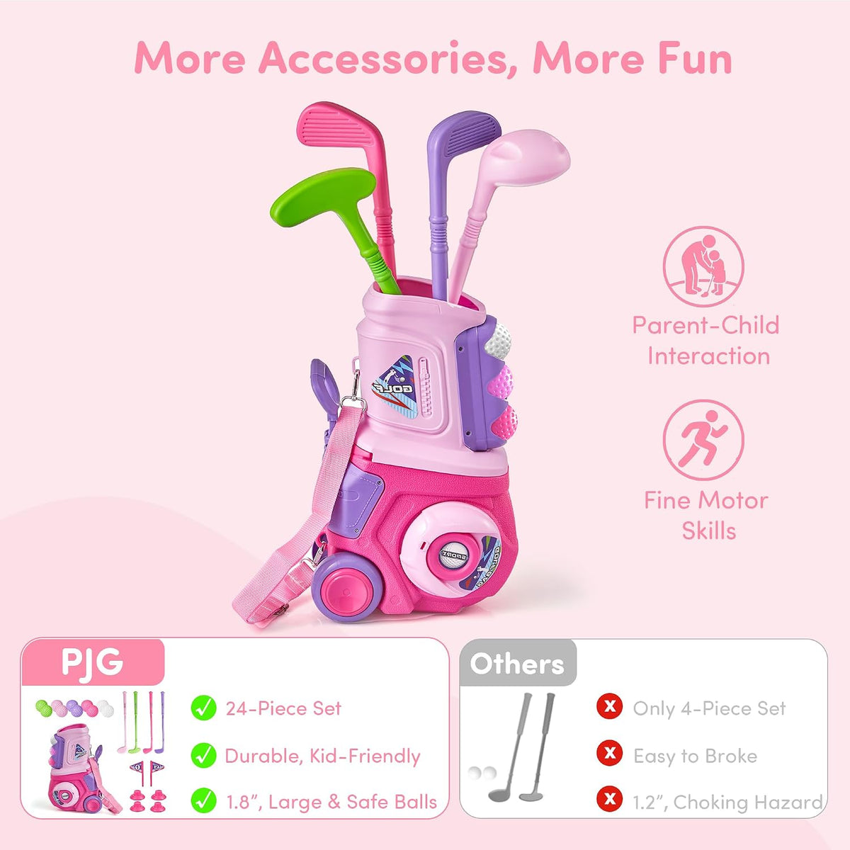 22 Pcs Toddler Golf Clubs Set, Kids Golf Toys, Birthday Gift Boys Girls