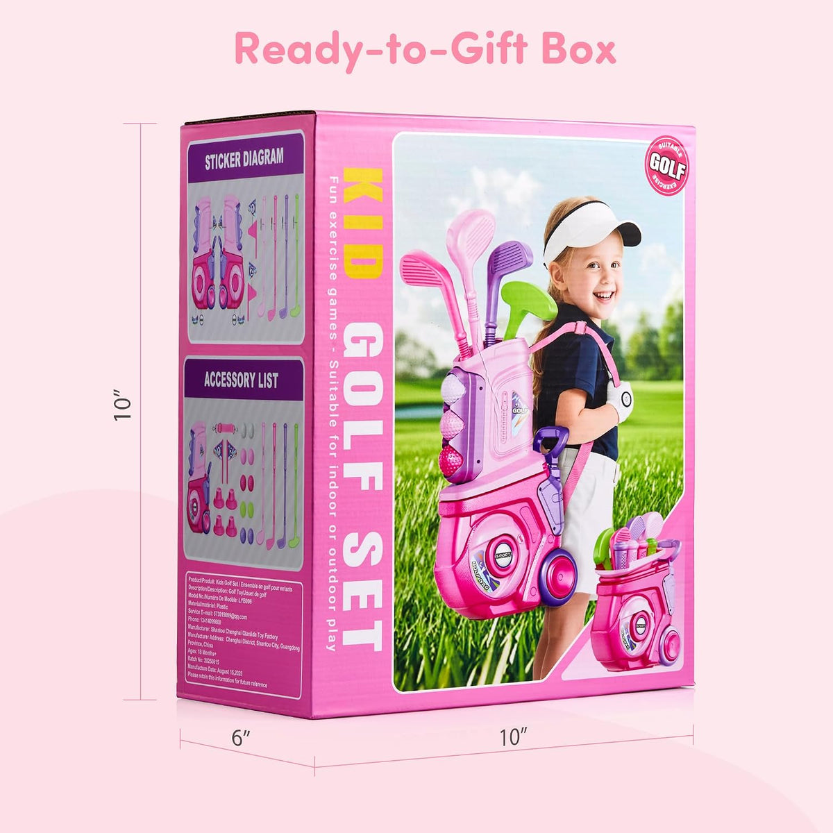 22 Pcs Toddler Golf Clubs Set, Kids Golf Toys, Birthday Gift Boys Girls