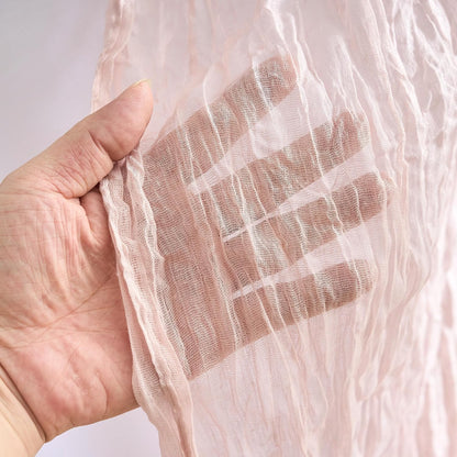 6Pcs Cheesecloth Table Runner 10FT 21.6 x 120 Inch Boho Rustic Gauze Table Runners for Wedding Birthday Baby Shower Summer Garden Party Home Decor(Dusty Pink)