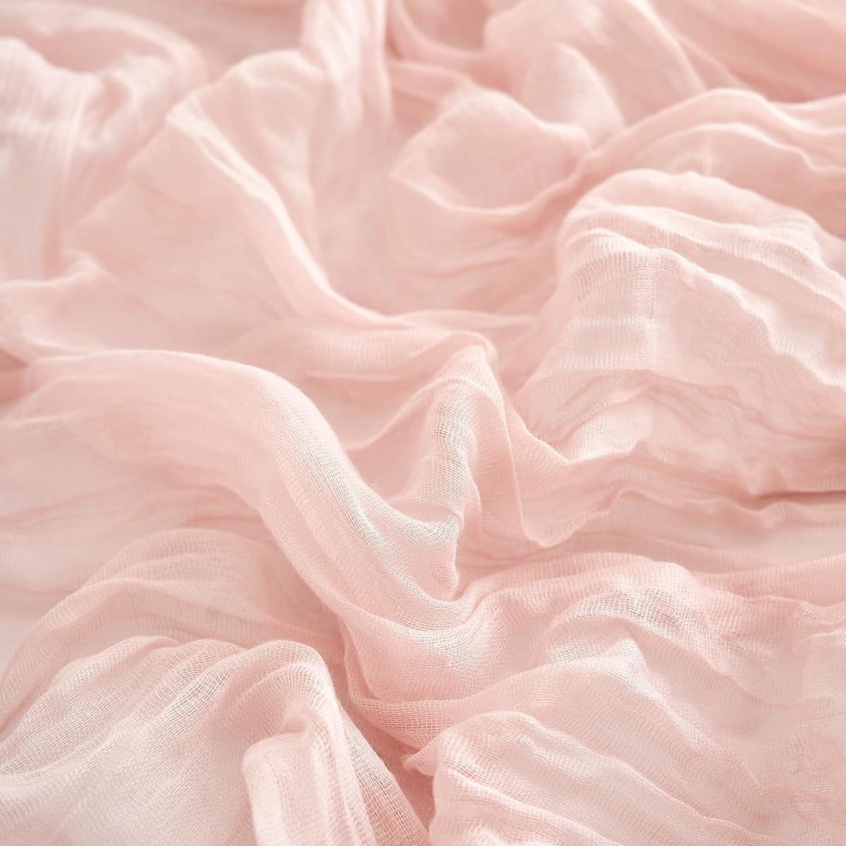 6Pcs Cheesecloth Table Runner 10FT 21.6 x 120 Inch Boho Rustic Gauze Table Runners for Wedding Birthday Baby Shower Summer Garden Party Home Decor(Dusty Pink)