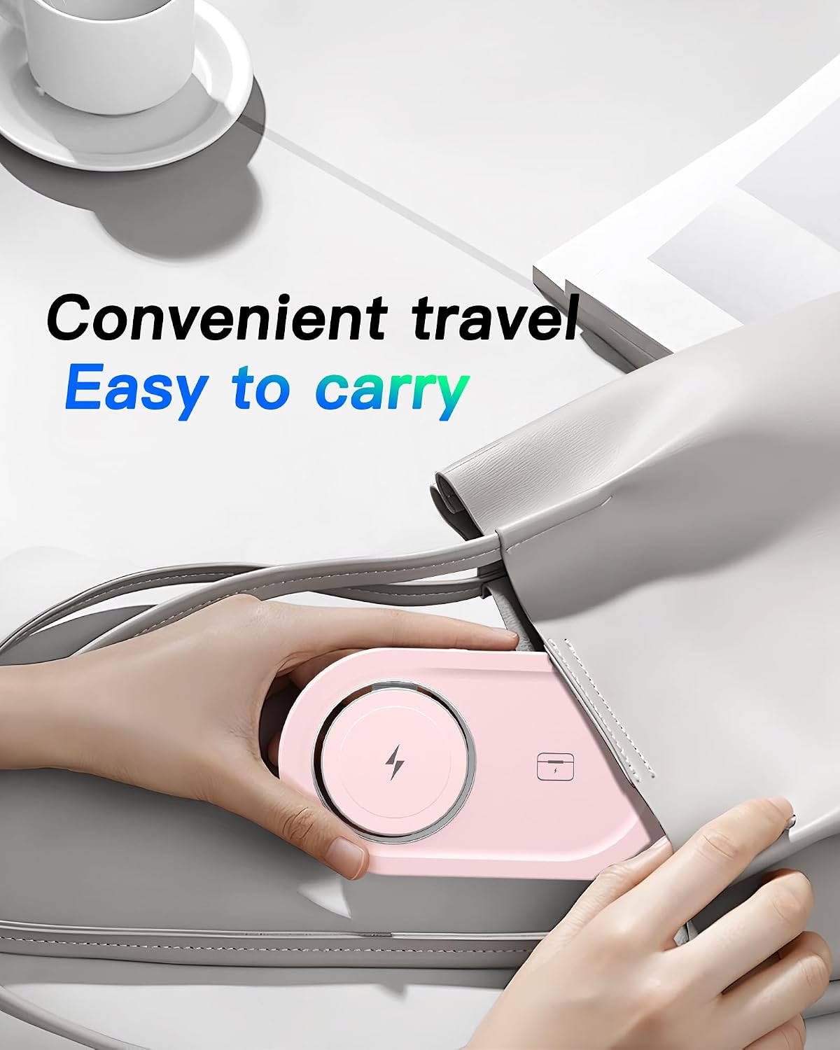Foldable 3 in 1 Wireless Charging Station for Apple Mag-Safe Charger Stand