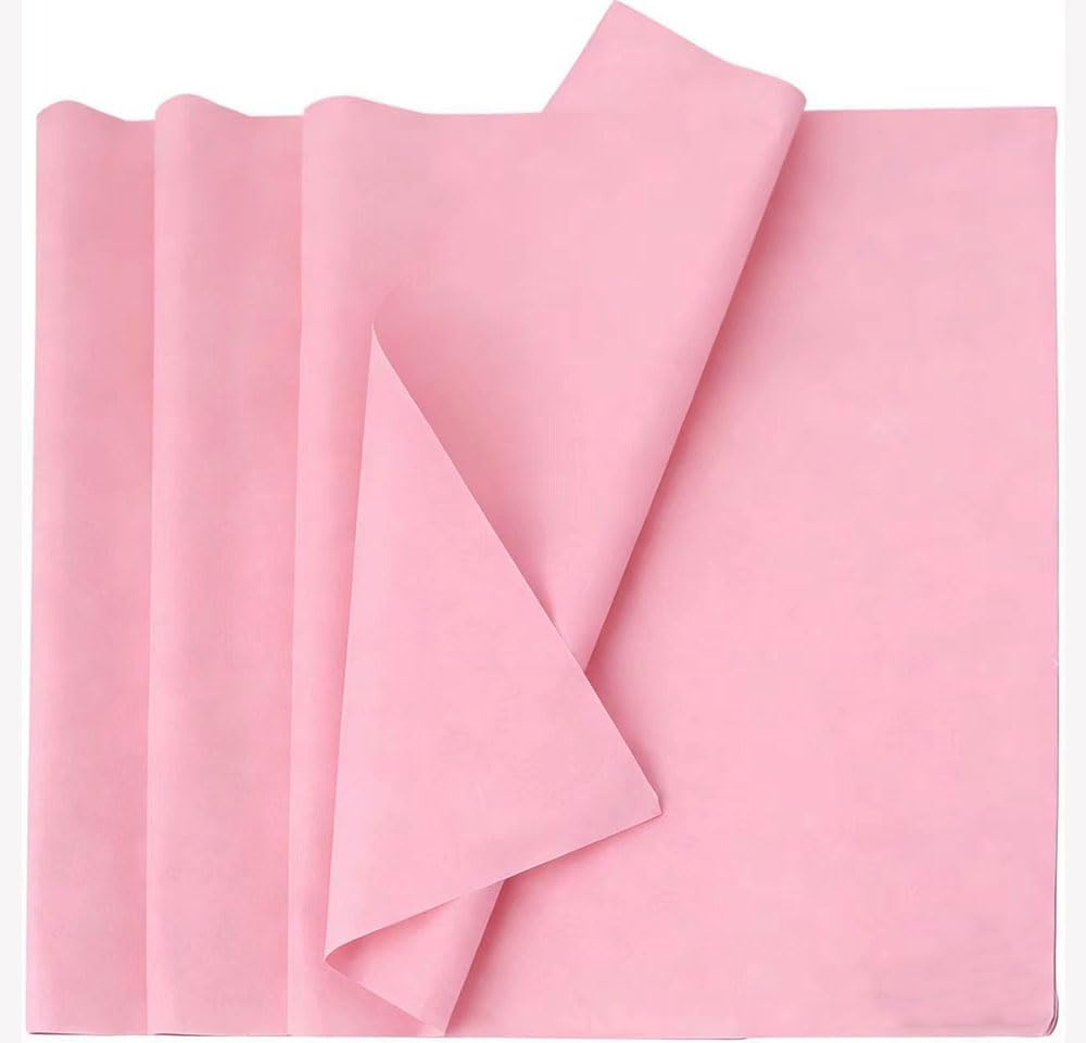 Pink Large Tissue Paper Bulk for Gift Bags, 100 Sheets, 20x26 Inches, Gift Wrapping Packaging Floral Filler for Birthday Wedding Crafts (Pink)