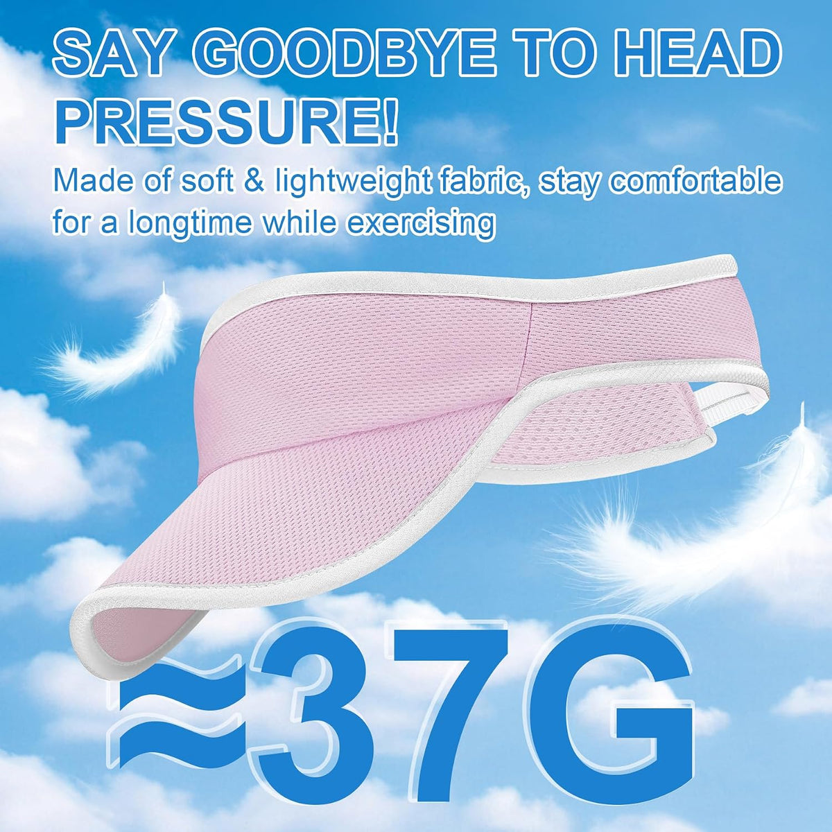Sports Sun Visor Hat for Women Men, Lightweight Quick-Dry Sun Hat