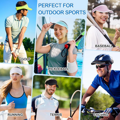 Sports Sun Visor Hat for Women Men, Lightweight Quick-Dry Sun Hat