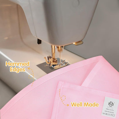 6 Pack Pink Tablecloths 60x102 Inch for 6ft Rectangle Tables