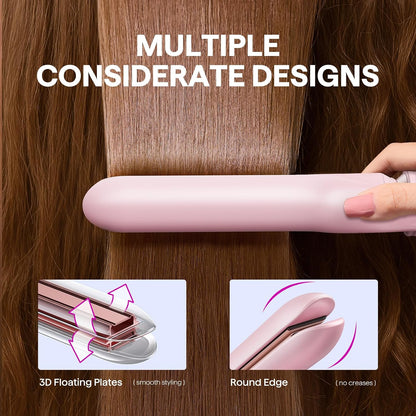 Wavytalk 3 in 1 Curling Wand Set with Heated Round Brush,Versatile Styling