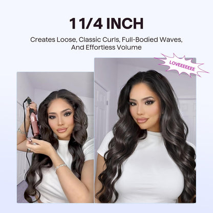Wavytalk 3 in 1 Curling Wand Set with Heated Round Brush,Versatile Styling