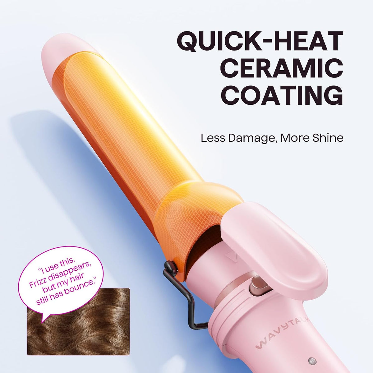 Wavytalk 3 in 1 Curling Wand Set with Heated Round Brush,Versatile Styling