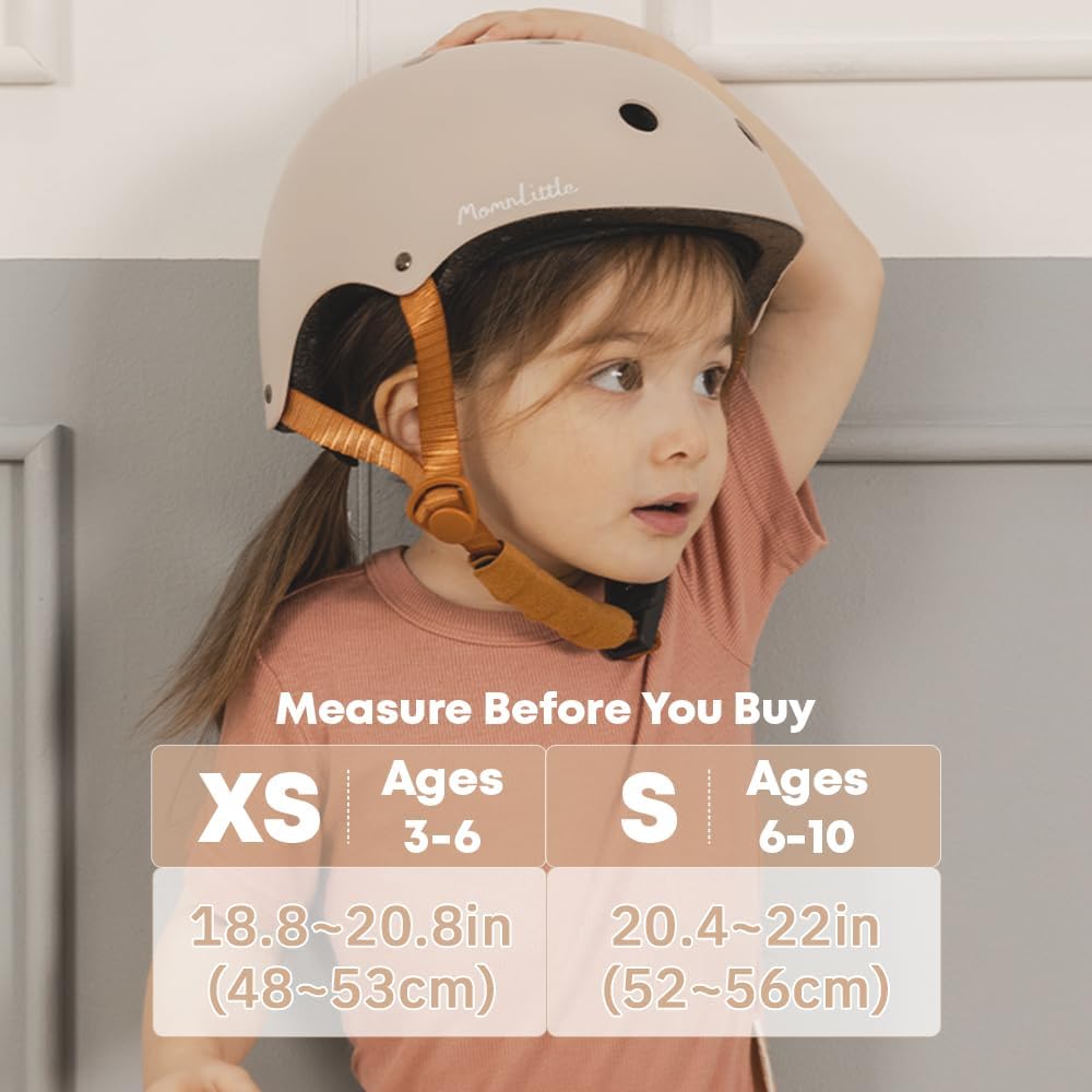 MomnLittle Kids Bike Helmet with Pinch-Free Magnetic Buckle, CPSC Certified Toddler Bicycle Helmet for Boys Girls, Adjustable Multi-Sport Helmet for Scooter Skateboard