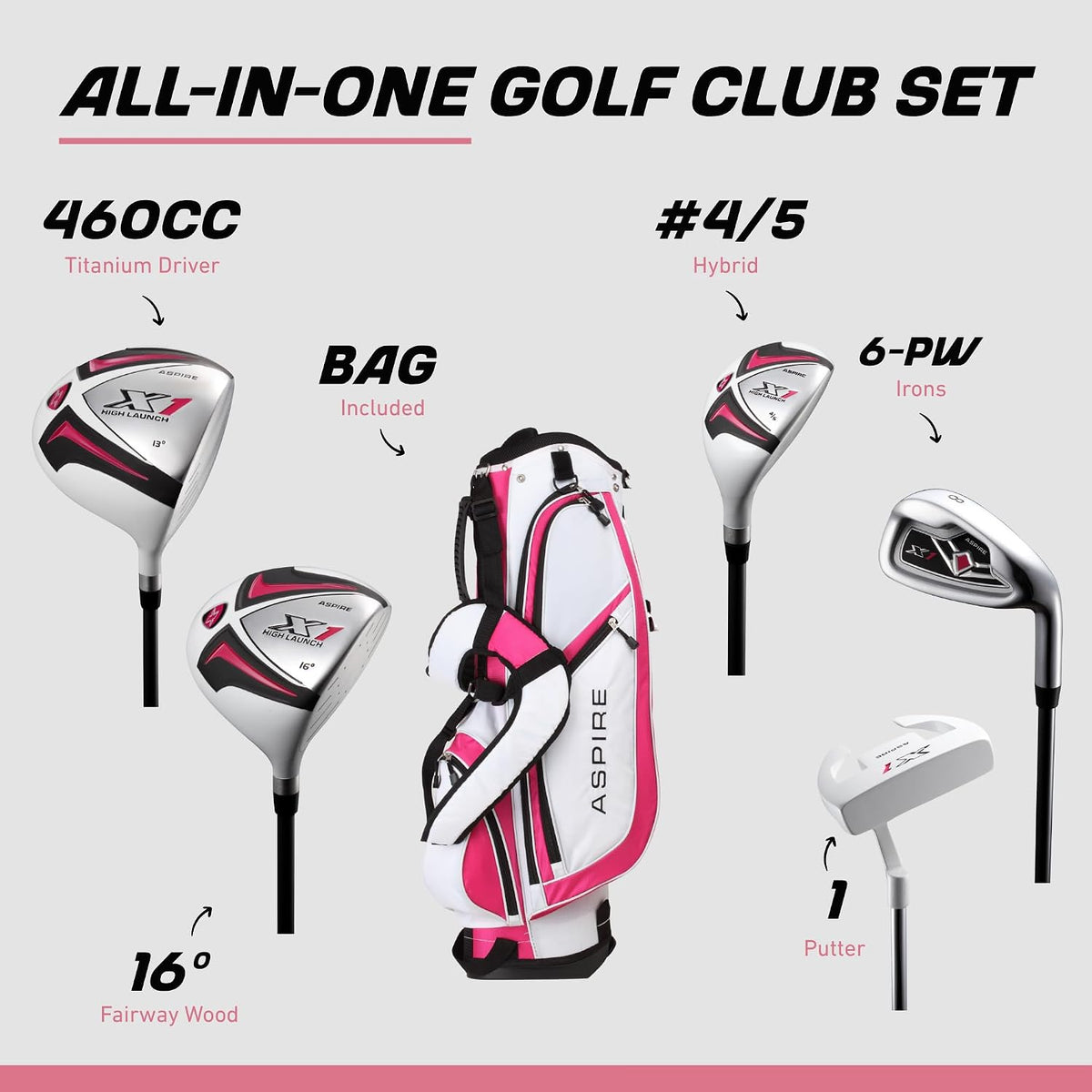X1 - Women's Complete Golf Club Set
