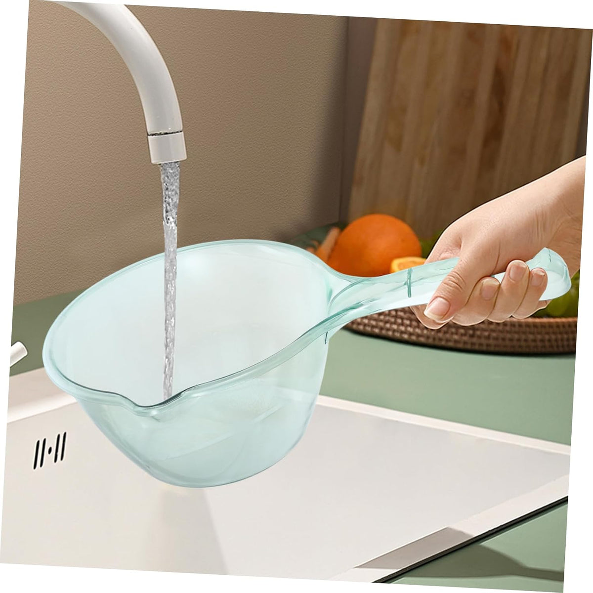 3 Piece Kitchen Water Scoop Set for Shower and Garden Use