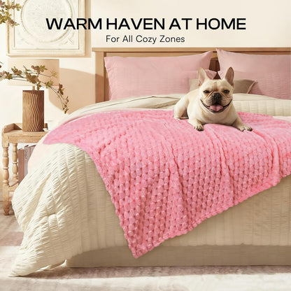 Fleece Dog Blanket, Cozy Washable Sofa Protector for Pets Puppy