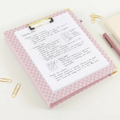 Aesthetic Clipboard Binder with Dividers - 3 Ring Organizer for Work