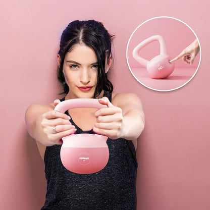 Soft Kettlebell 5lb 10lb 15lb 20lb 25lb, Sand Filled Quiet Floor-Friendly Kettlebell, Anti-Slip Home Gym Fitness Equipment for Apartment Postpartum Recovery, Safety for Women Men & Beginner