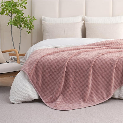 Waterproof Blanket for Pet Bed Couch Sofa Car, 50"x60", Dusty Pink