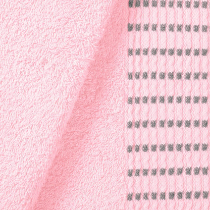 Ultra Soft 3 Pack Cotton Towel Set, Contains a Bath Towels 28x55 inch, a Hand Towels 16x24 inch & a Wash Coths 12x12 inch, Ideal Everyday use, Compact & Lightweight - Pink