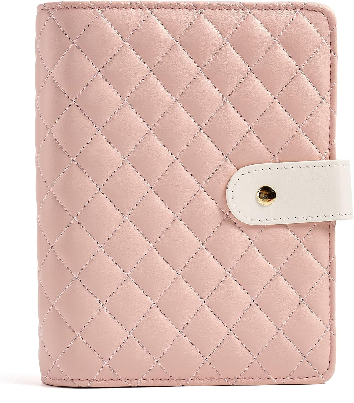 Faux Leather Travel Jewelry Case Organizer with 5 Detachable Pages - Pink