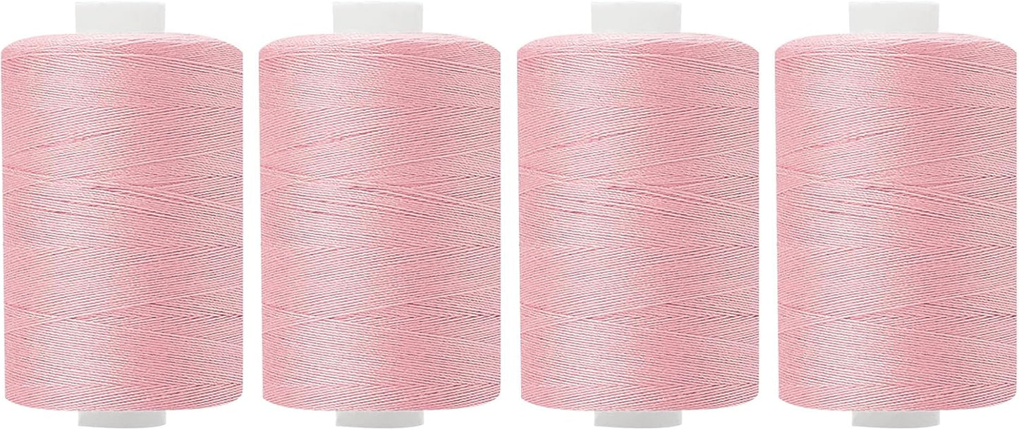 4 Spools All Purpose Sewing Thread 1000 Yards, Polyester Threads for Sewing Machine, Sewing Machine Supplies for Beginners, Hand Stitching, Quilting, Serger