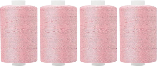 4 Spools All Purpose Sewing Thread 1000 Yards, Polyester Threads for Sewing Machine, Sewing Machine Supplies for Beginners, Hand Stitching, Quilting, Serger