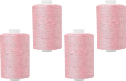 4 Spools All Purpose Sewing Thread 1000 Yards, Polyester Threads for Sewing Machine, Sewing Machine Supplies for Beginners, Hand Stitching, Quilting, Serger