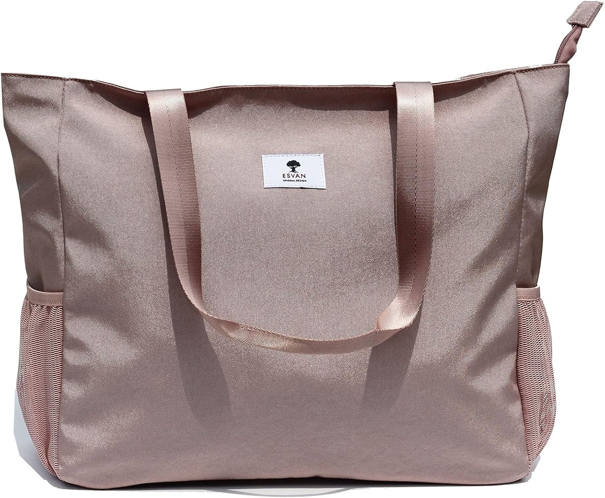 LARGE BEACH BAG Water Resistant Lightweight 20 inch Women Oversize Tote Bag for Gym Beach Travel Pool Yoga Nurse
