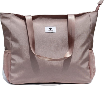 LARGE BEACH BAG Water Resistant Lightweight 20 inch Women Oversize Tote Bag for Gym Beach Travel Pool Yoga Nurse