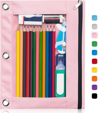 Pencil Pouch for 3 Ring Binder, Binder Pencil Case with Binder