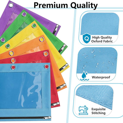Pencil Pouch for 3 Ring Binder, Binder Pencil Case with Binder