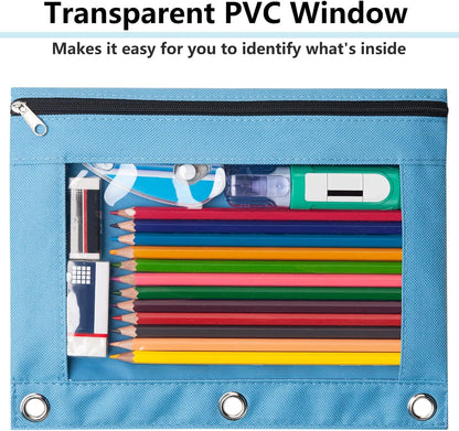 Pencil Pouch for 3 Ring Binder, Binder Pencil Case with Binder