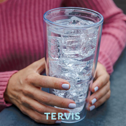 Tervis Sweet as a Georgia Peach Made in USA Double Walled Insulated Tumbler Travel Cup Keeps Drinks Cold & Hot, 24oz, Clear, 1 Count (Pack of 1)