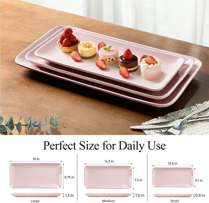 Ceramic Serving Platter,16"/14.3"/12.6" inch Serving Dishes