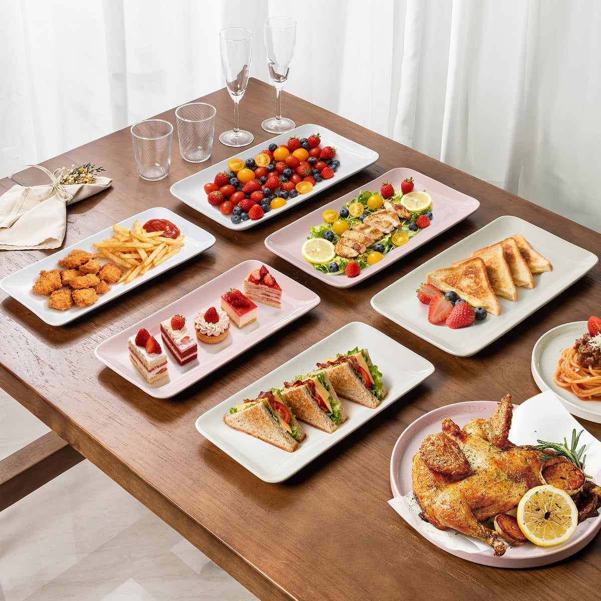 Ceramic Serving Platter,16"/14.3"/12.6" inch Serving Dishes