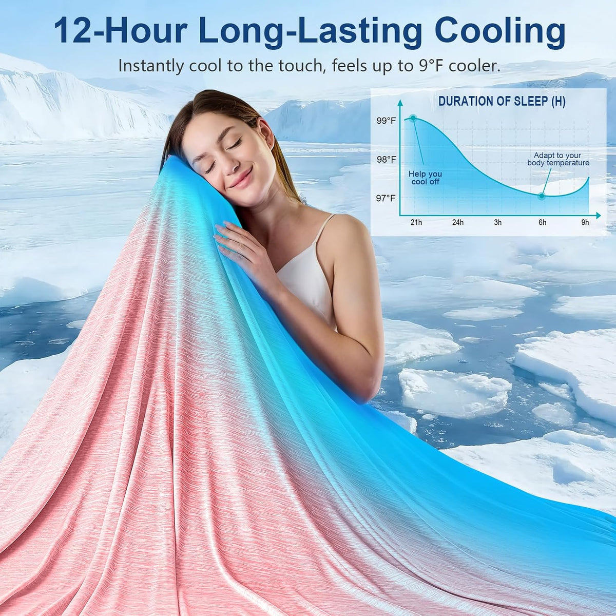 KMUSET Cooling Blanket Twin (60"x80"), Double Sided Summer Cooling Blankets for Hot Sleepers & Night Sweats, Soft Lightweight Blanket for Dorm Room Essentials, Picnic, Gifts for Women Peach Pink