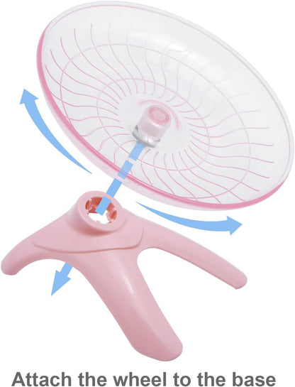 Hamster Water Bottle Water Dispenser Hamster Silent Exercise Running Wheel for Dwarf Hamsters Gerbil Mice (Pink, 125ML)