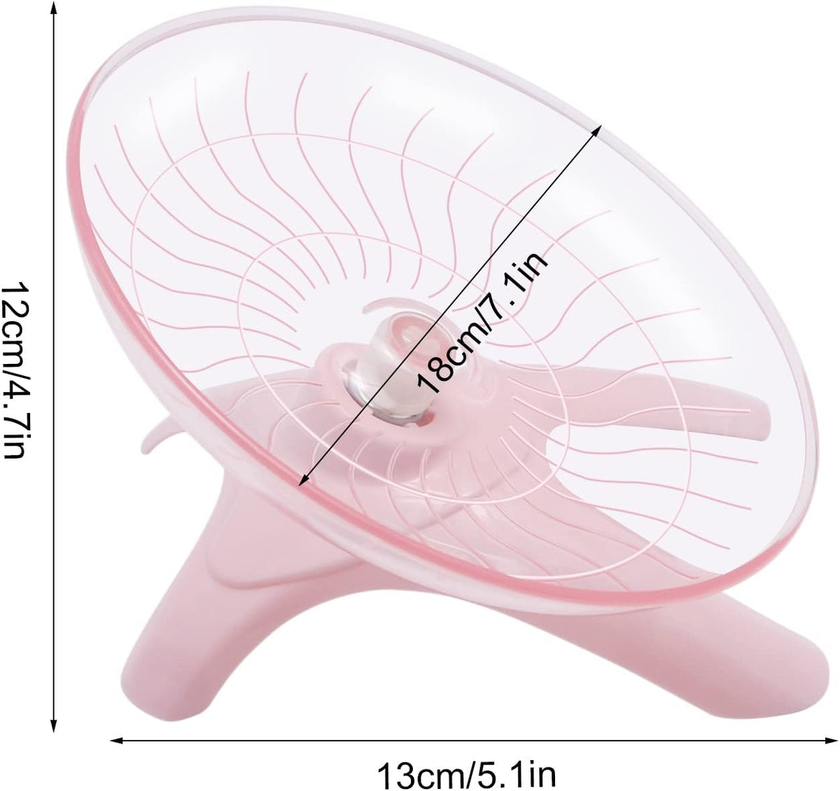 Hamster Water Bottle Water Dispenser Hamster Silent Exercise Running Wheel for Dwarf Hamsters Gerbil Mice (Pink, 125ML)