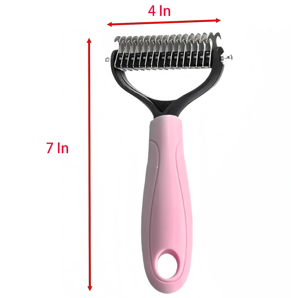 Pet Hair Grooming Device, 2 Pcs Blue and Pink Pet Comb for Opening the Account and Grooming for Pet (Large)
