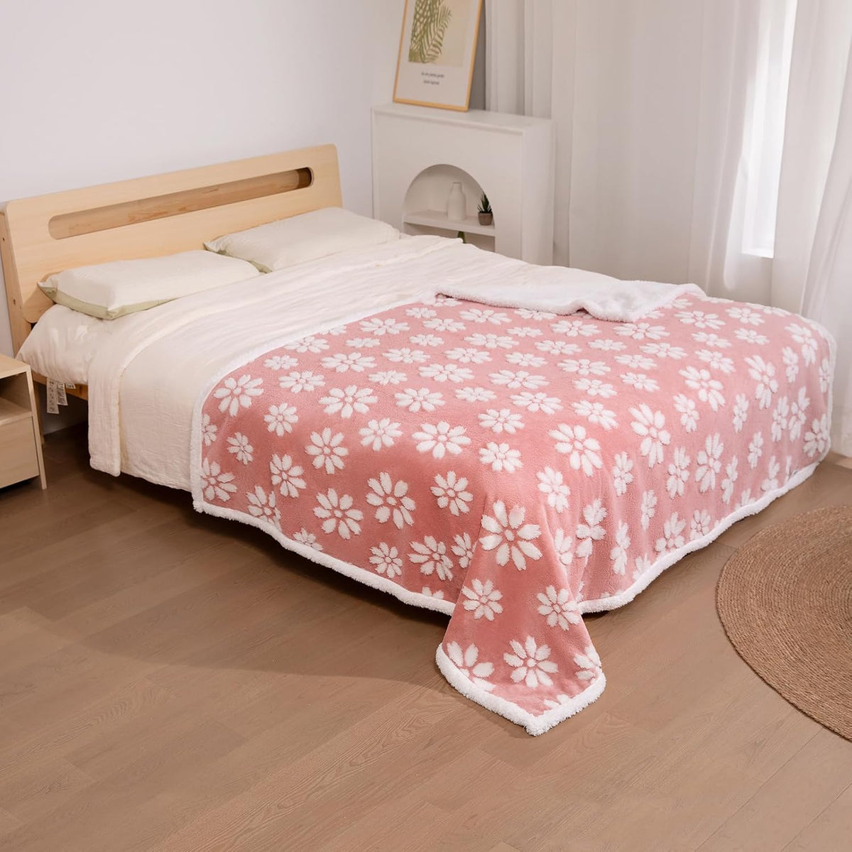 Cute Waterproof Blanket for Dog Cat or Adult, 60"x80", Pink