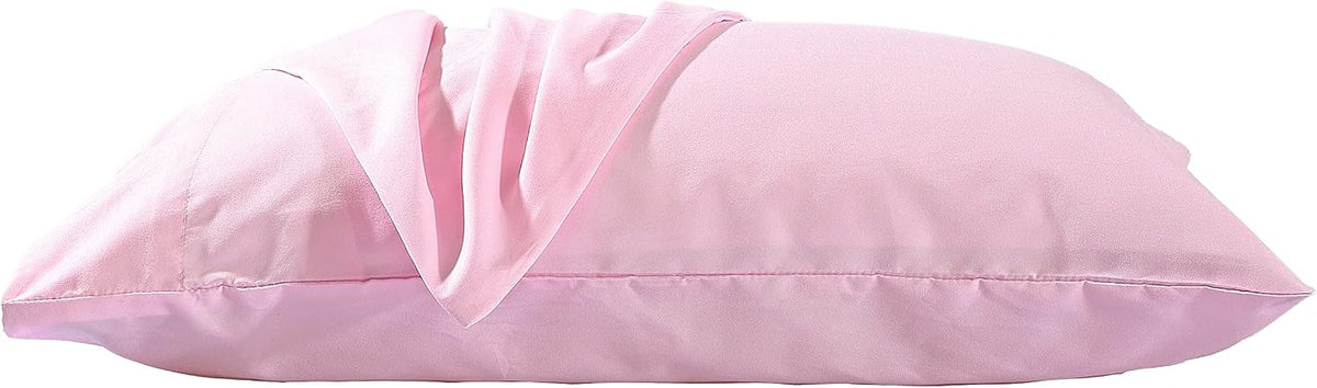 Standard Microfiber Pillowcases Set of 2, 20"x30" (Pink)