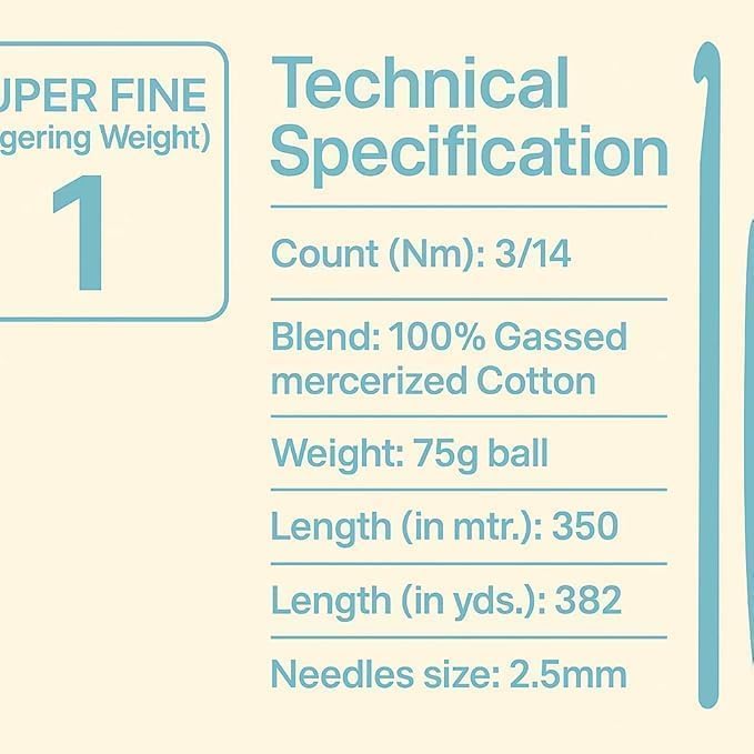 CottonMuse 100% Gassed Mercerized Cotton Yarn – Pack of 2 (75g Each), Total 764 Yards – Matte Finish Crochet Thread for Apparel, Home Décor & DIY Crafts – Dark Peach