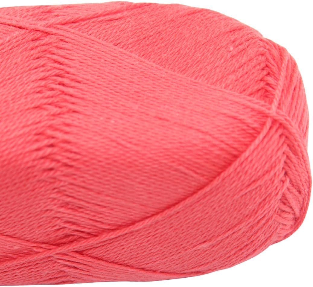 CottonMuse 100% Gassed Mercerized Cotton Yarn – Pack of 2 (75g Each), Total 764 Yards – Matte Finish Crochet Thread for Apparel, Home Décor & DIY Crafts – Dark Peach
