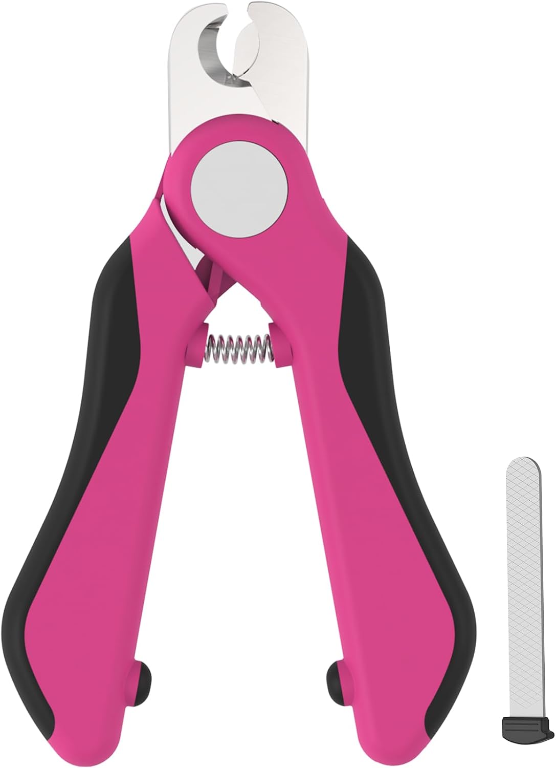 Heavy Duty Dog Nail Clippers and Trimmers, Professional Pet Nail Clippers with Nail File for Dogs Cats Small Animal, Claw Clippers with Safety Guard to Prevent Over-Cutting, Pink