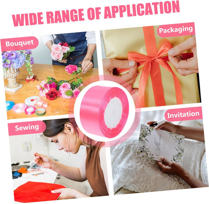 Peach Tape Roll Festive Craft Ribbon for Wrapping Packing Decorations Perfect for Events