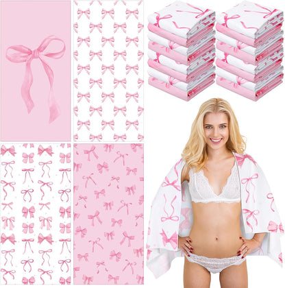 Oversized Pink Bow Beach Towel Coquette Party 60x30 Inch