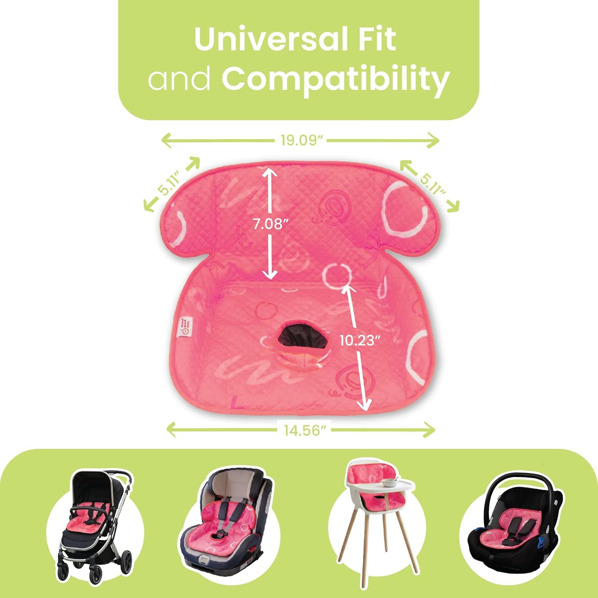 Piddle Pad 2-Pack, Potty Training Car Seat Protector, Toddler Car Seat Cover & Stroller Protector, Machine Washable Waterproof Car Seat, Anti-Slip, Universal Fit (Pink)