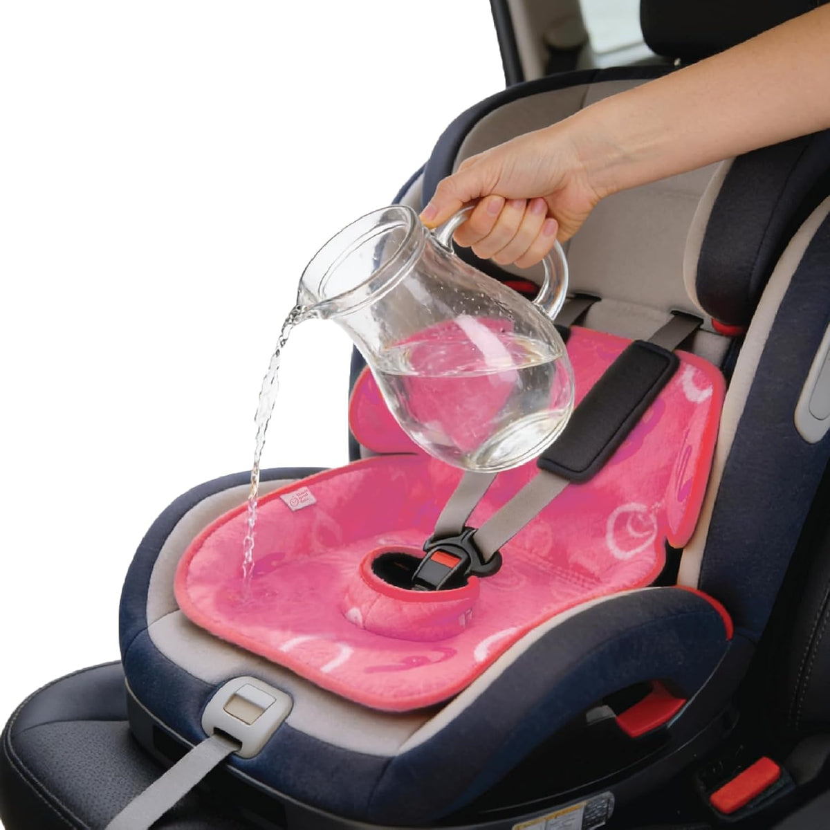 Piddle Pad 2-Pack, Potty Training Car Seat Protector, Toddler Car Seat Cover & Stroller Protector, Machine Washable Waterproof Car Seat, Anti-Slip, Universal Fit (Pink)