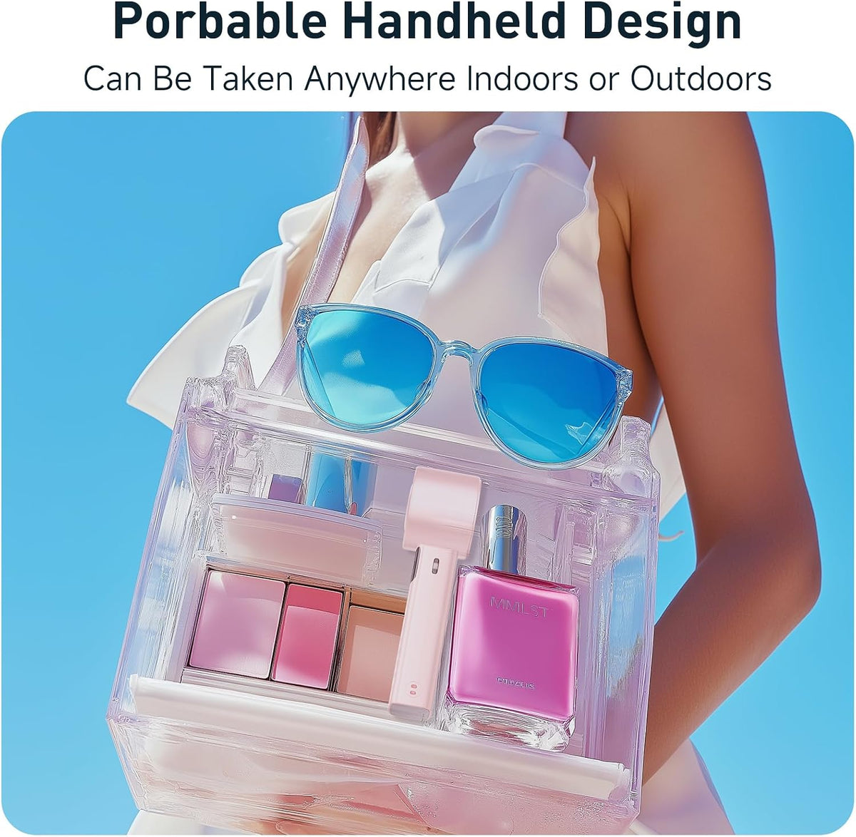 Portable Handheld Turbo Fan - Foldable Mini Fan with Air Turbo Tech, 1-199 Speed Adjustment, 20H Runtime, LED Display, Battery-Powered for Indoor/Outdoor Use Nude Pink