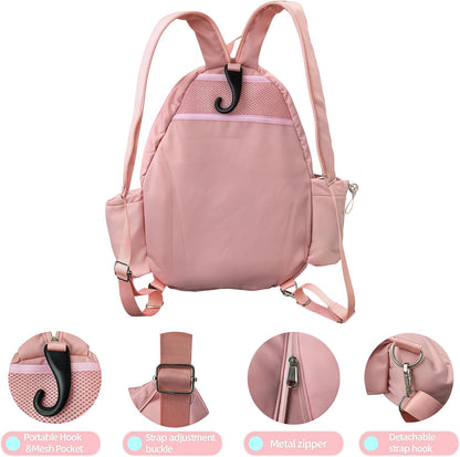 Tennis bag for women - Quilted Sling Grid Design Water repellent Two Side Pockets Dry wet separation independent pocket Friend couple gift